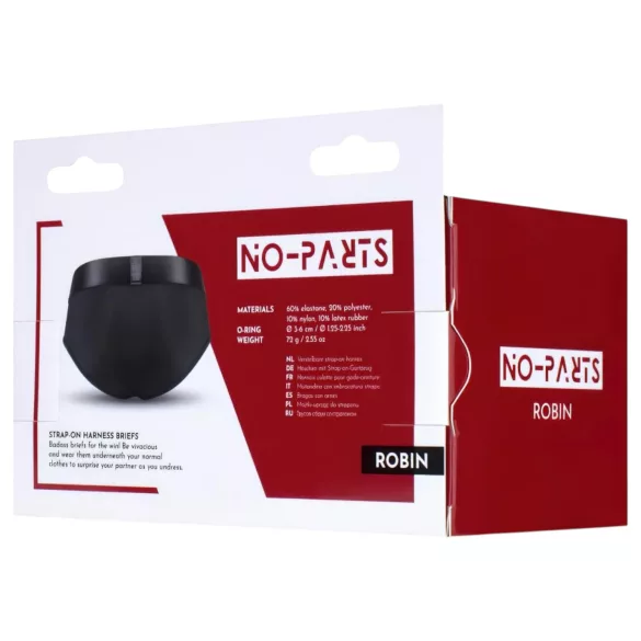 No-Parts Robin - harnais avec gode - noir - taille M