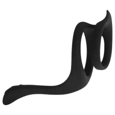   Easytoys - anneau pénis et testicules flexible - silicone noir