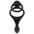 Easytoys - anneau pénis et testicules flexible - silicone noir