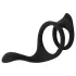 Easytoys - anneau pénis et testicules flexible - silicone noir