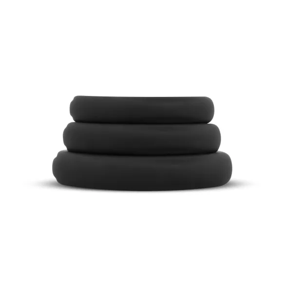 Easytoys - set de cockrings - 3 anneaux - silicone noir