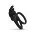 Easytoys Share Ring - anneau vibrant pénis et testicules (noir)