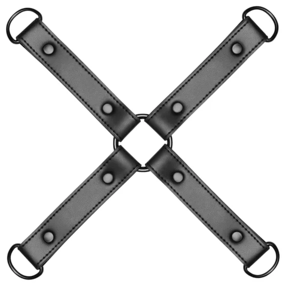 Bedroom Fantasies - croix de bondage - fixation croisée - simili cuir noir