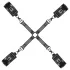 Bedroom Fantasies - croix de bondage - fixation croisée - simili cuir noir