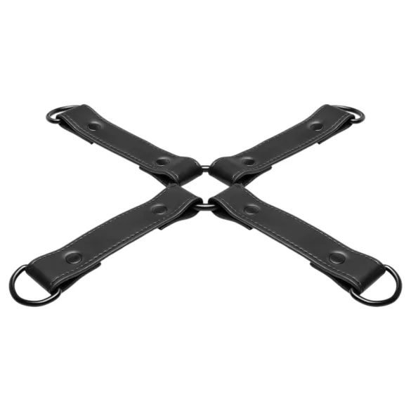 Bedroom Fantasies - croix de bondage - fixation croisée - simili cuir noir