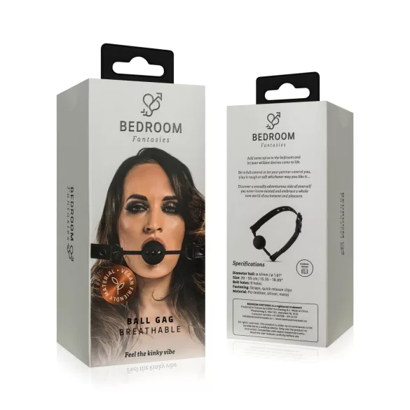 Bedroom Fantasies - bâillon bouche avec trous de respiration - noir