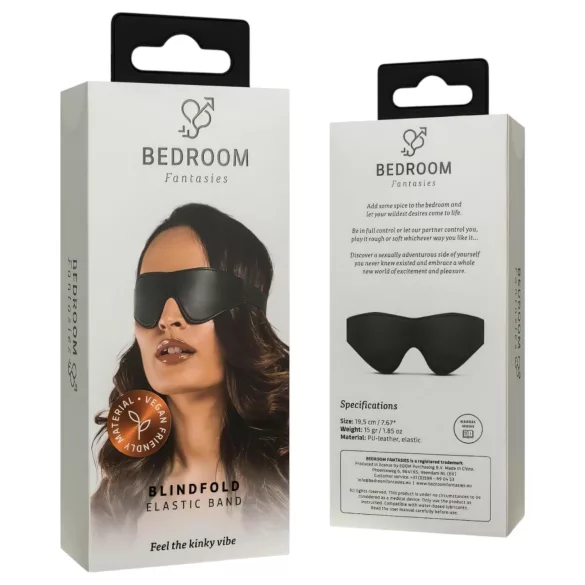 Bedroom Fantasies - masque pour les yeux effet cuir - noir