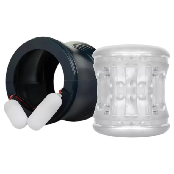 FPPR. - masturbateur vibrant rechargeable double entrée - silicone bleu