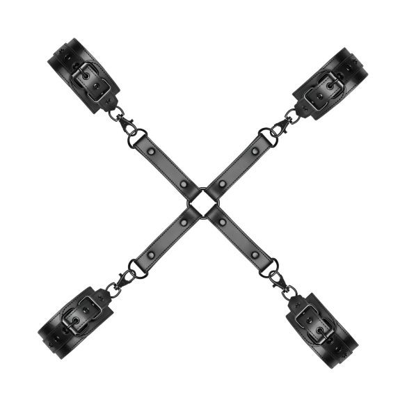 Fantasmes de Chambre - Menottes Cheville et Poignet (Noir)