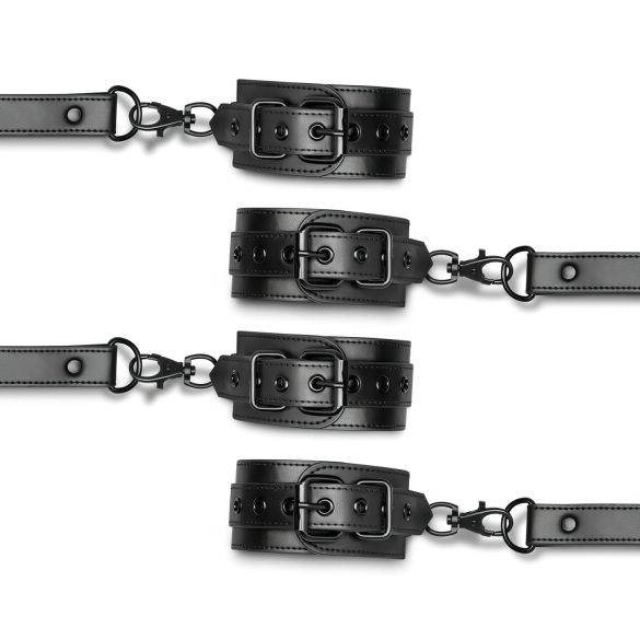 Bedroom Fantasies - menottes chevilles et poignets - noir