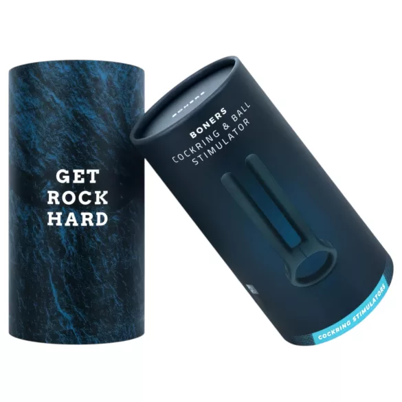 Boners - cockring vibrant et stimulateur testicules rechargeable - silicone bleu