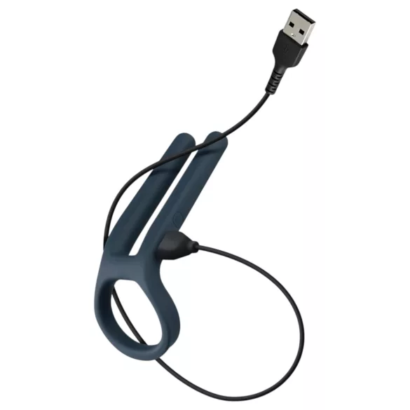 Boners - cockring vibrant et stimulateur testicules rechargeable - silicone bleu