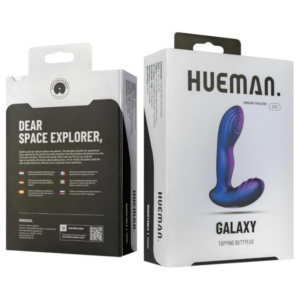 Hueman Galaxy - vibromasseur anal pulsant - silicone violet