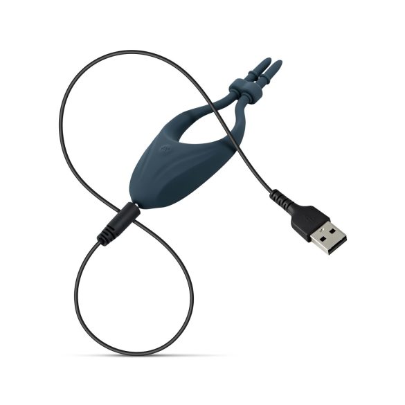 Boners - anneau pénien vibrant réglable - silicone bleu