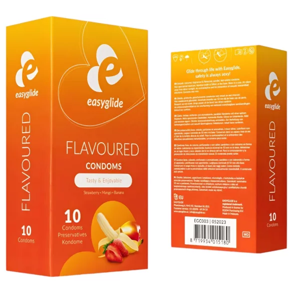 EasyGlide - préservatifs aromatisés fruits - 10 pièces