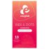 EasyGlide Ribs & Dots - préservatifs nervurés et perlés (10 unités)
