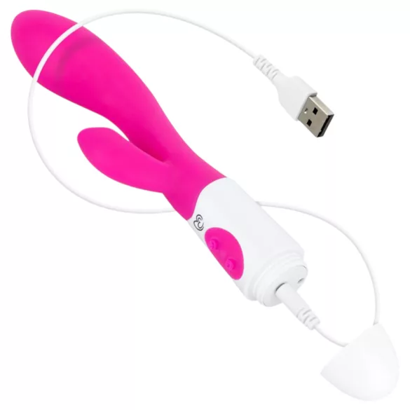 Easytoys - Vibromasseur rabbit rechargeable avec bras clitoridien - rose