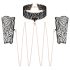 Rosy Gold - Collier et menottes (noir)