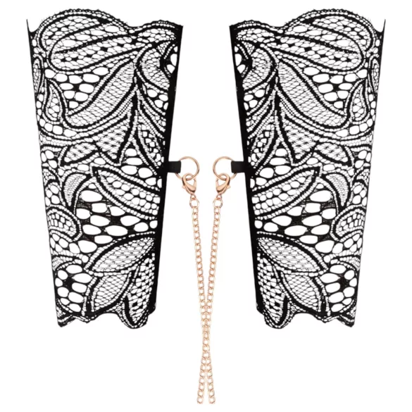 Rosy Gold - collier et menottes poignet - noir