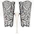 Rosy Gold - Collier et menottes (noir)