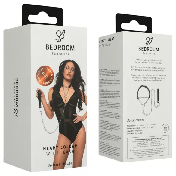 Bedroom Fantasies - collier avec laisse (noir)