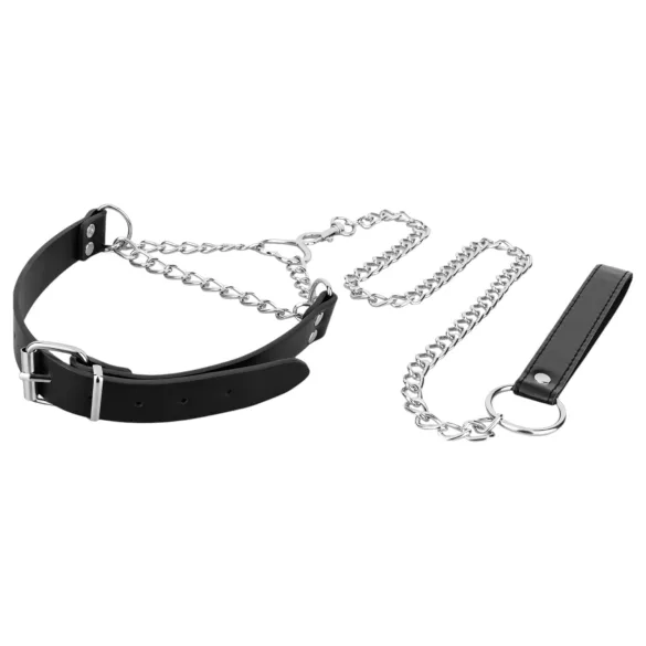 Bedroom Fantasies - collier avec laisse (noir)