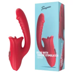   Teazers - gode vibrant avec stimulateur clitoridien à langue (rouge)