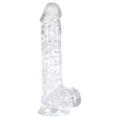   EasyToys - godemichet avec testicules - 13,5 cm (transparent)