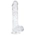 EasyToys - godemichet avec testicules - 13,5 cm (transparent)