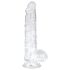 EasyToys - godemichet avec testicules - 13,5 cm (transparent)