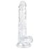 EasyToys - Dildo Testicules - 17cm (Transparent)