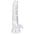 EasyToys - Dildo Testicules - 17cm (Transparent)