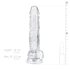 EasyToys - Dildo Testicules - 17cm (Transparent)