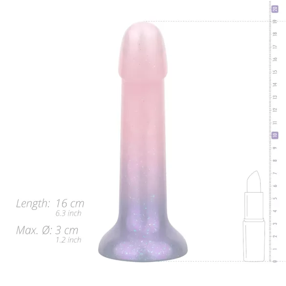 EasyToys Mermaid - gode ceinture pailleté - 15cm - rose