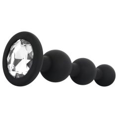 EasyToys - plug anal perles (noir)