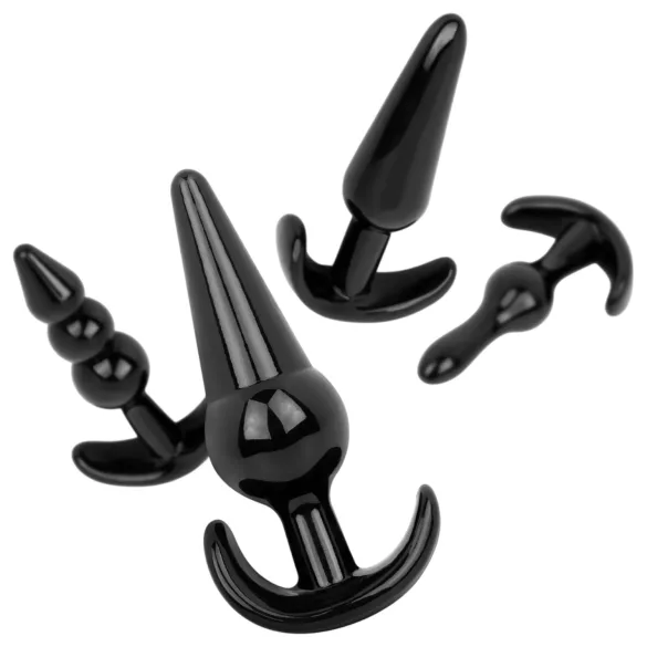 EasyToys - set plug anal - 4 pièces - silicone noir