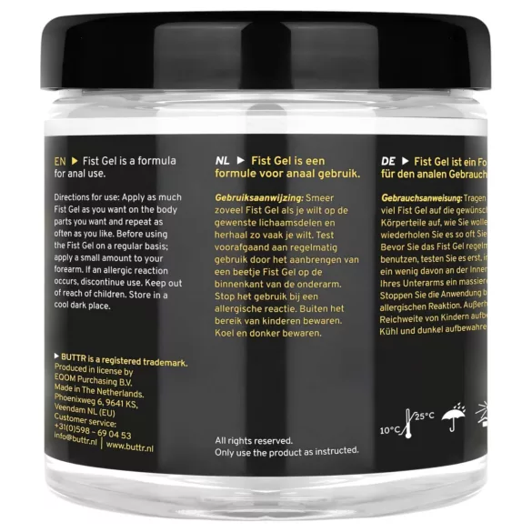BUTTR - gel de fisting lubrifiant longue durée 500ml