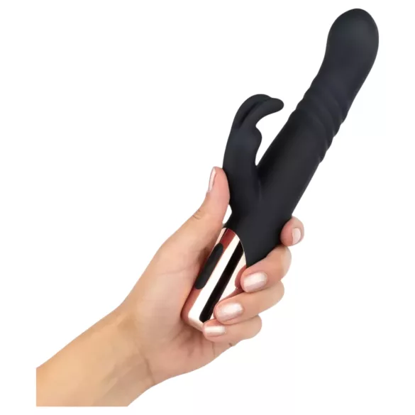 Rosy Gold - vibromasseur à va-et-vient avec bras clitoridien - noir