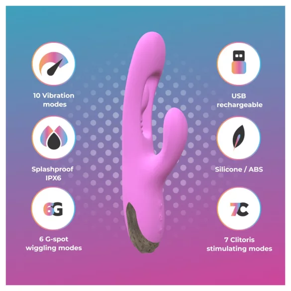 Good Vibes Only - vibromasseur à levier pour clitoris avec doigt mobile (violet)