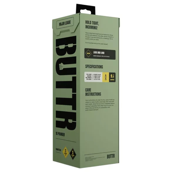 BUTTR Huge Explosive II - plug anal géant (noir) - 29 cm