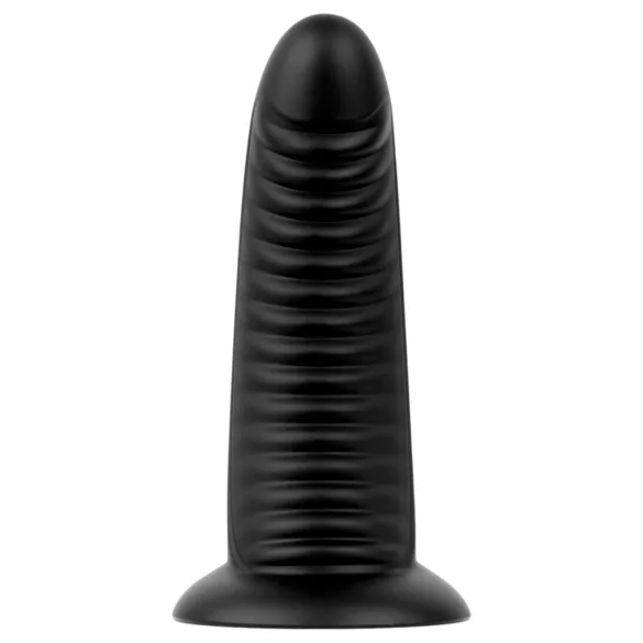 BUTTR Double Ribbed - plug anal géant à grosses côtes (noir) - 26 cm