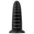 BUTTR Double Ribbed - plug anal géant à grosses côtes (noir) - 26 cm