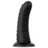 BUTTR Double Ribbed - plug anal géant à grosses côtes (noir) - 26 cm