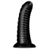 BUTTR Double Ribbed - plug anal géant à grosses côtes (noir) - 26 cm