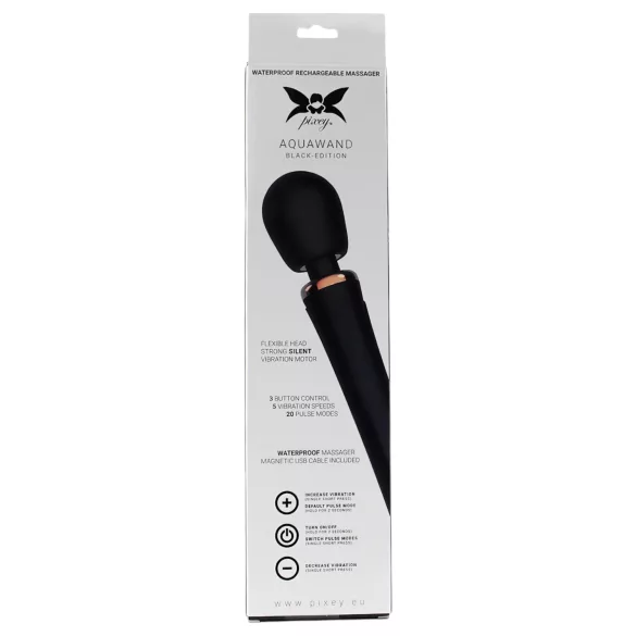 Pixey Aquawand - vibromasseur masseur étanche (noir)