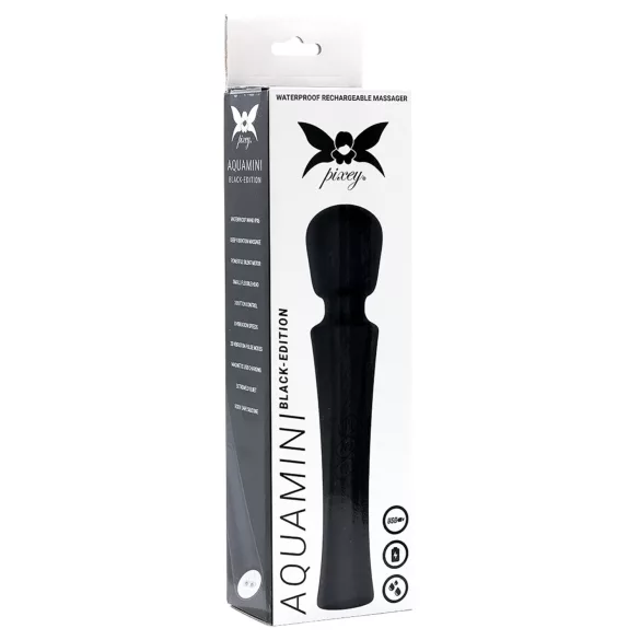 Pixey Aquamini - mini vibromasseur wand (noir)