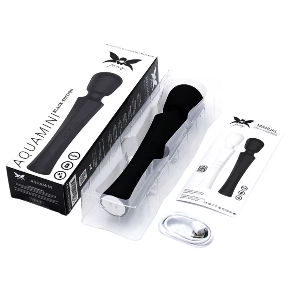 Pixey Aquamini - mini vibromasseur wand (noir)