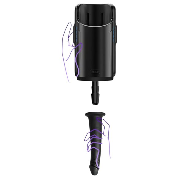 Kiiroo - gode réaliste à effet ventouse - 19cm - noir