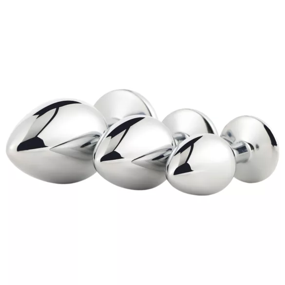 Gleaming Love - set de plugs anaux - 3 pièces - argenté