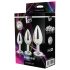 Gleaming Love - coffret plug anal - argent (3 pièces)